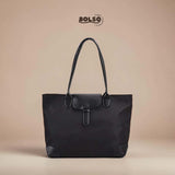 BOLSO Classic Nylon Leather Commuter Tote Bag