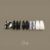 BLING 6pairs Vintage Black & White Earrings Sets
