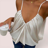 PREORDER GBOSS Drape Pleated Deep V Camisole