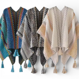WRAP Boho Ethnic Shawl | Cozy Layered Poncho