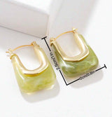 BLING Geo Vintage Retro Gold Edge Earrings