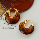 BLING Vintage Retro Gold Edge Hoop Earrings