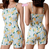 SWEET DREAMS Vintage Printed Romper Sleepwear
