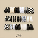 BLING 6pairs Vintage Black & White Earrings Sets