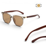 ILUV Retro Wood Legs Round Frame Versatile Sunglasses
