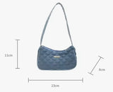 BOLSO Denim Diamond Quilt Shoulder Bag