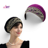 ROYALTEA Sequin Boho Turban Hat