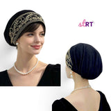 ROYALTEA Sequin Boho Turban Hat
