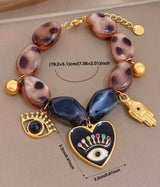 BLING Evil Eye Boho Bead Bracelet Charm