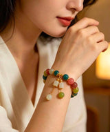 BLING Charms Lily of Valley Beaded Bracelet