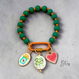 BLING Dopamine Colorful Oil Drip Charms Beaded Bracelet