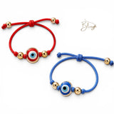 BLING Charms Gold Plated Evil Eye Rope Bracelet