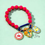 BLING Dopamine Colorful Oil Drip Charms Beaded Bracelet