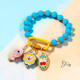 BLING Dopamine Colorful Oil Drip Charms Beaded Bracelet