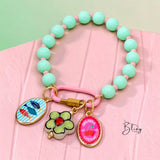 BLING Dopamine Colorful Oil Drip Charms Beaded Bracelet