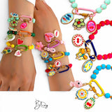 BLING Dopamine Colorful Oil Drip Charms Beaded Bracelet