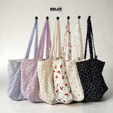 BOLSO Floral Large Fabric Dainty Tote Bag