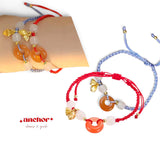 ANCHOR Braided Lucky Bracelet Lotus Seed Charm Bracelet