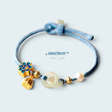 ANCHOR Double Jade Ring Eastern Adjustable Charm Bracelet