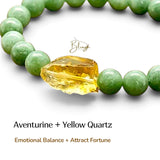 ANCHOR Aventurine and Quartz Balance & Fortune Charm Bracelet