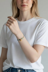 ANCHOR Double Jade Ring Eastern Adjustable Charm Bracelet
