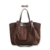 BOLSO Suede Two Tone Tote Bag