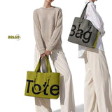 PREORDER BOLSO Large Knit Letter Open Tote Everyday Bag