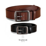 TAILLE Vintage Classic Gunmetal Buckle Belt
