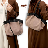 BOLSO Suede Two Tone Tote Bag