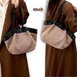BOLSO Suede Two Tone Tote Bag