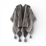 WRAP Boho Ethnic Shawl | Cozy Layered Poncho