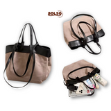 BOLSO Suede Two Tone Tote Bag