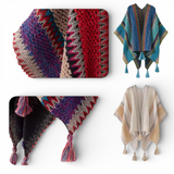 WRAP Boho Ethnic Shawl | Cozy Layered Poncho