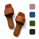 ONYX Suede Braided Flat Slides