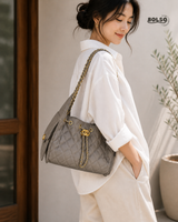 PREORDER BOLSO Premium Quilted Suede Classic Chain Bag