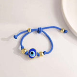 BLING Charms Gold Plated Evil Eye Rope Bracelet