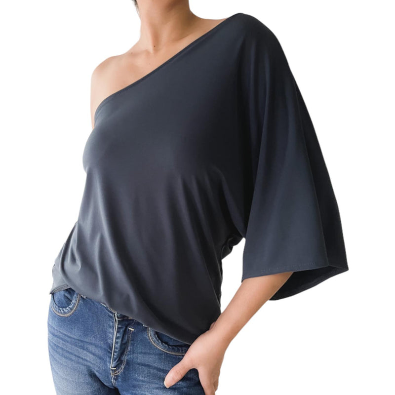 CLEARANCE] ESTELA Venus Cut One Shoulder Kimono Sleeve Top – Indiana Jane  MNL