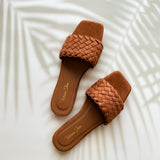 ONYX Suede Braided Flat Slides