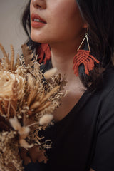 HAILEY Solid Triangle Macrame Earrings
