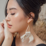 HAILEY Solid Triangle Macrame Earrings